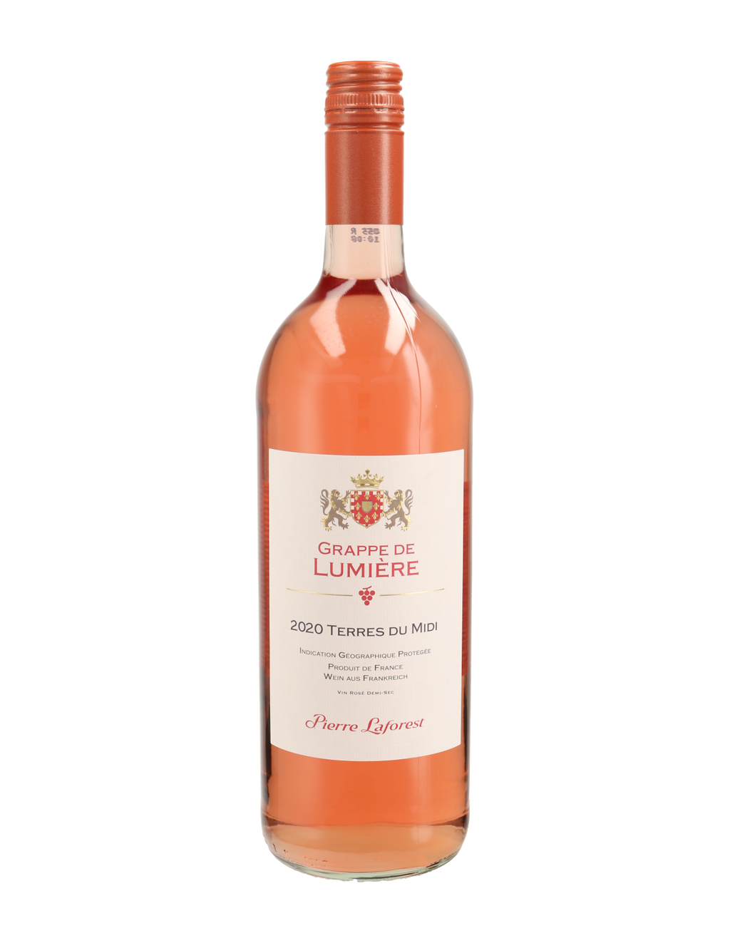 Grappe de Lumière Rosé, Cuvée, IGP, Terres du Midi, halbtrocken, 1,0 l